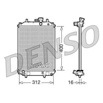 Radiateur, refroidissement du moteur DENSO DRM35002
