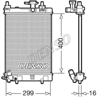Radiateur, refroidissement du moteur DENSO DRM35003
