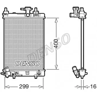 Radiateur, refroidissement du moteur DENSO DRM35004