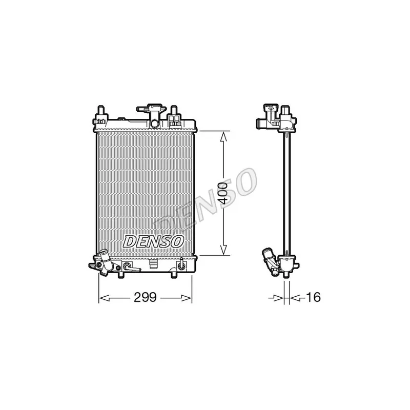 Radiateur, refroidissement du moteur DENSO DRM35004