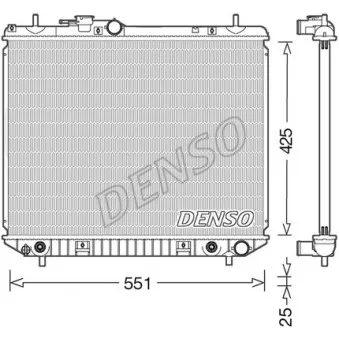 Radiateur, refroidissement du moteur DENSO DRM35005