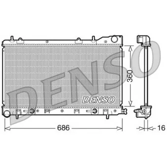 Radiateur, refroidissement du moteur DENSO DRM36001