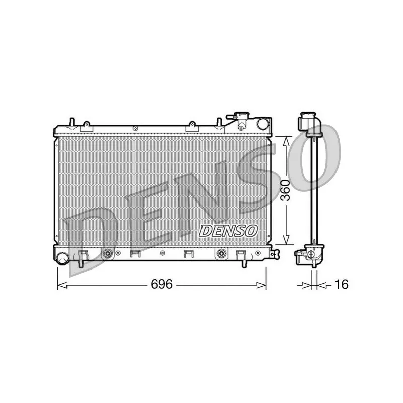 Radiateur, refroidissement du moteur DENSO DRM36002