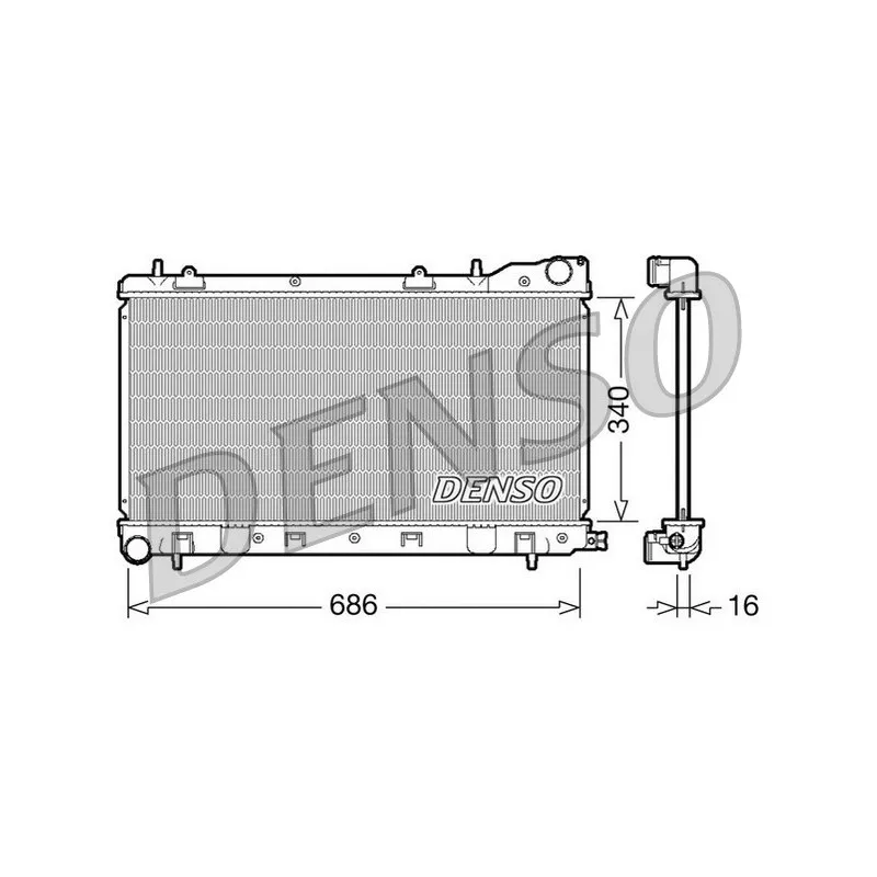 Radiateur, refroidissement du moteur DENSO DRM36003