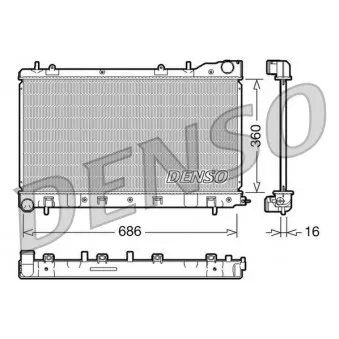 Radiateur, refroidissement du moteur DENSO DRM36004