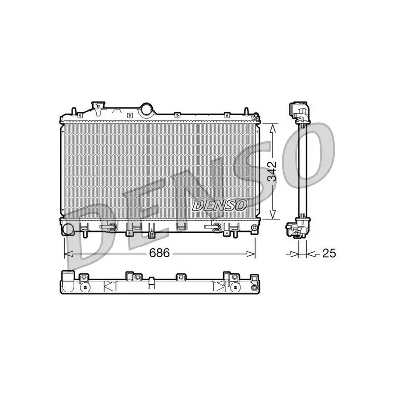 Radiateur, refroidissement du moteur DENSO DRM36005