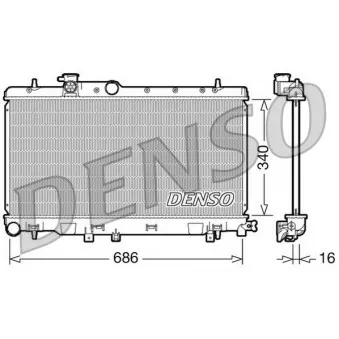 Radiateur, refroidissement du moteur DENSO DRM36006