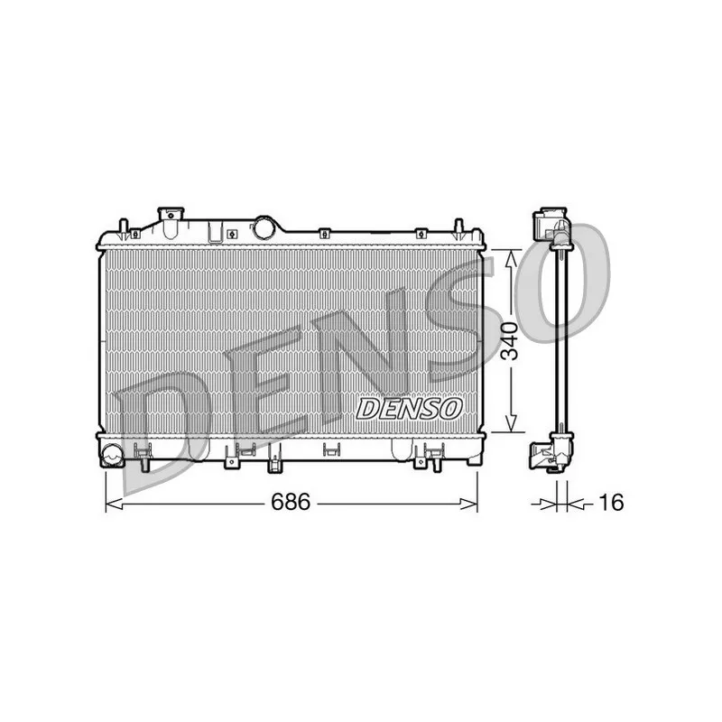 Radiateur, refroidissement du moteur DENSO DRM36007