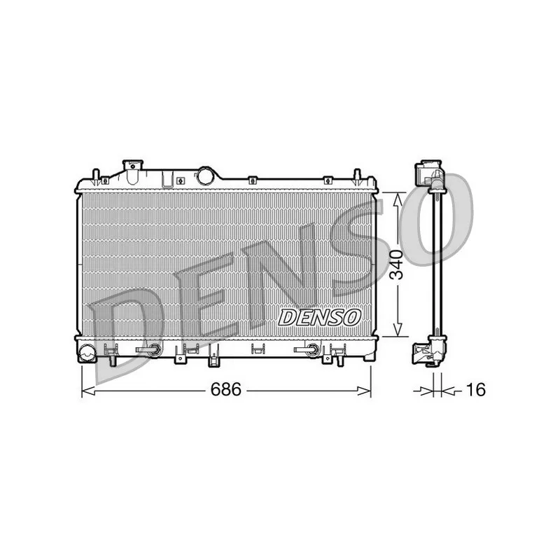 Radiateur, refroidissement du moteur DENSO DRM36008