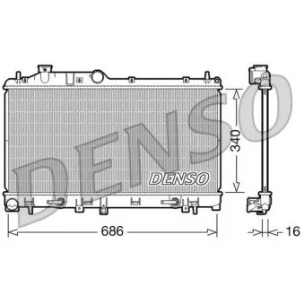 Radiateur, refroidissement du moteur DENSO DRM36009