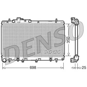 Radiateur, refroidissement du moteur DENSO DRM36011