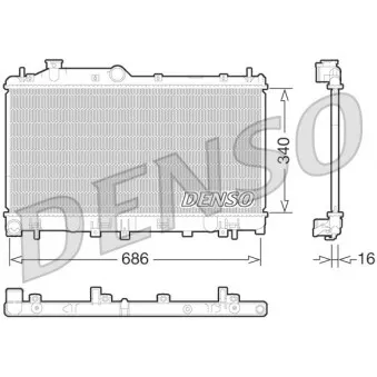 Radiateur, refroidissement du moteur DENSO DRM36013