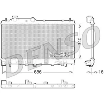 Radiateur, refroidissement du moteur DENSO DRM36015