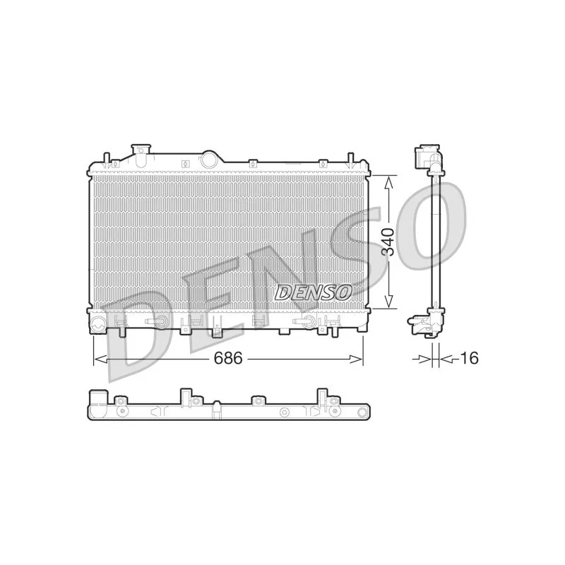 Radiateur, refroidissement du moteur DENSO DRM36015