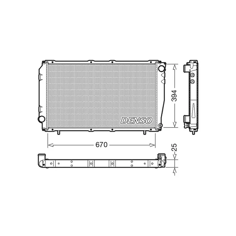 Radiateur, refroidissement du moteur DENSO DRM36016