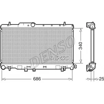 Radiateur, refroidissement du moteur DENSO