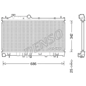 Radiateur, refroidissement du moteur DENSO DRM36022