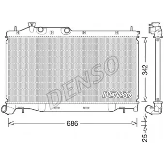 Radiateur, refroidissement du moteur DENSO DRM36023