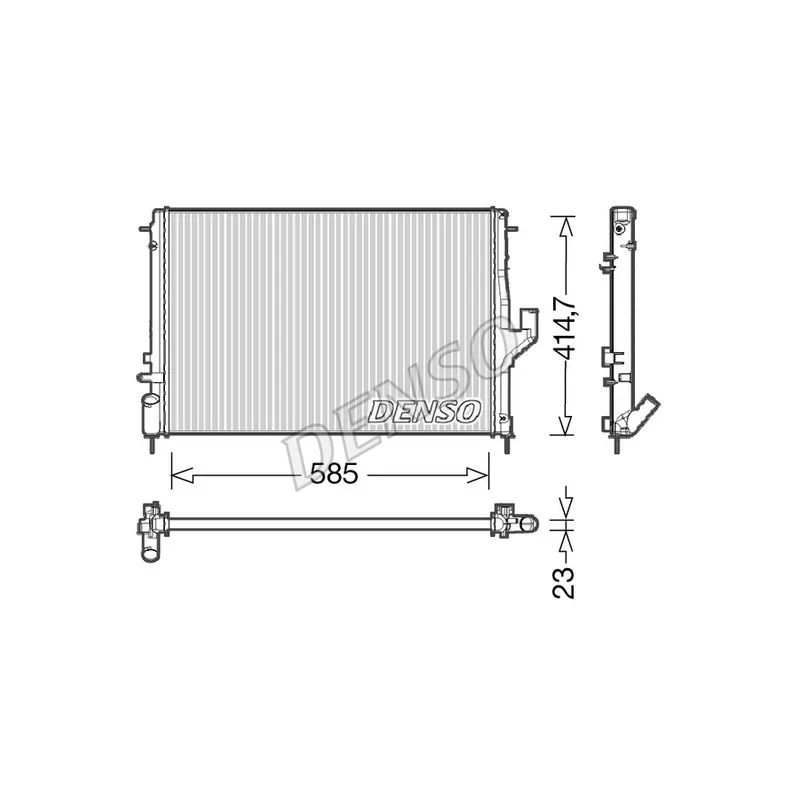 Radiateur, refroidissement du moteur DENSO DRM37001