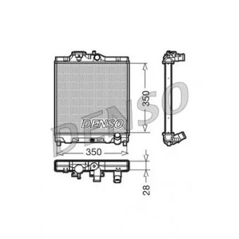 Radiateur, refroidissement du moteur DENSO DRM40004