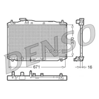 Radiateur, refroidissement du moteur DENSO DRM40005