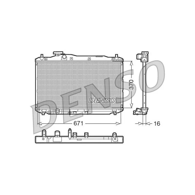 Radiateur, refroidissement du moteur DENSO DRM40005