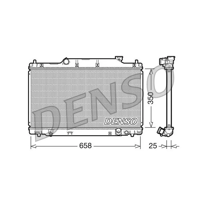 Radiateur, refroidissement du moteur DENSO DRM40007
