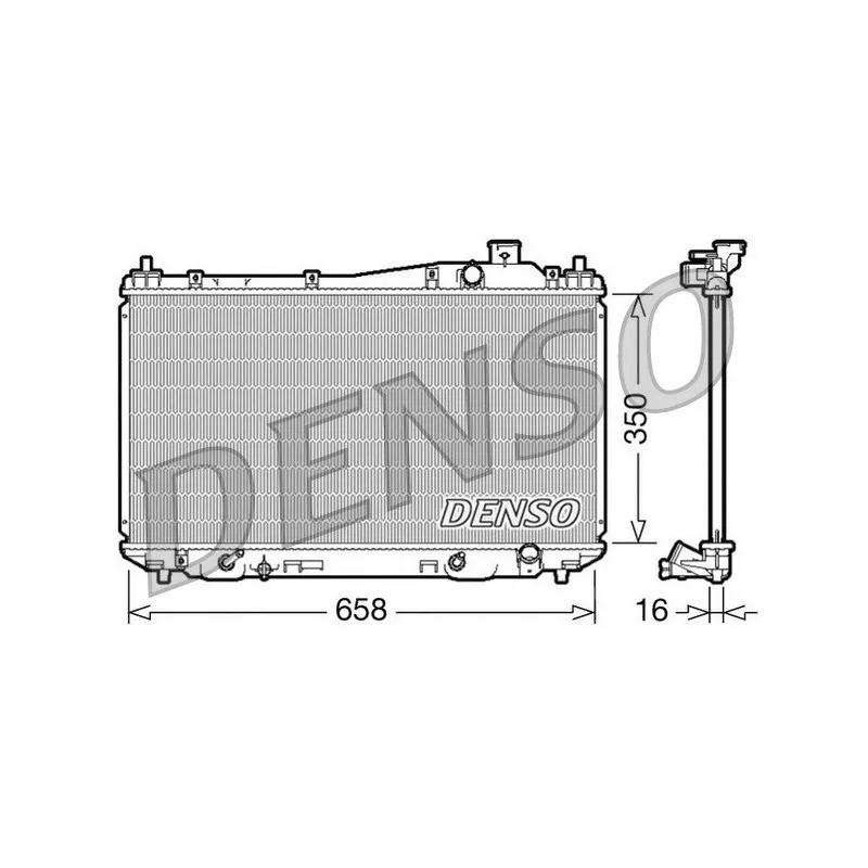Radiateur, refroidissement du moteur DENSO DRM40008