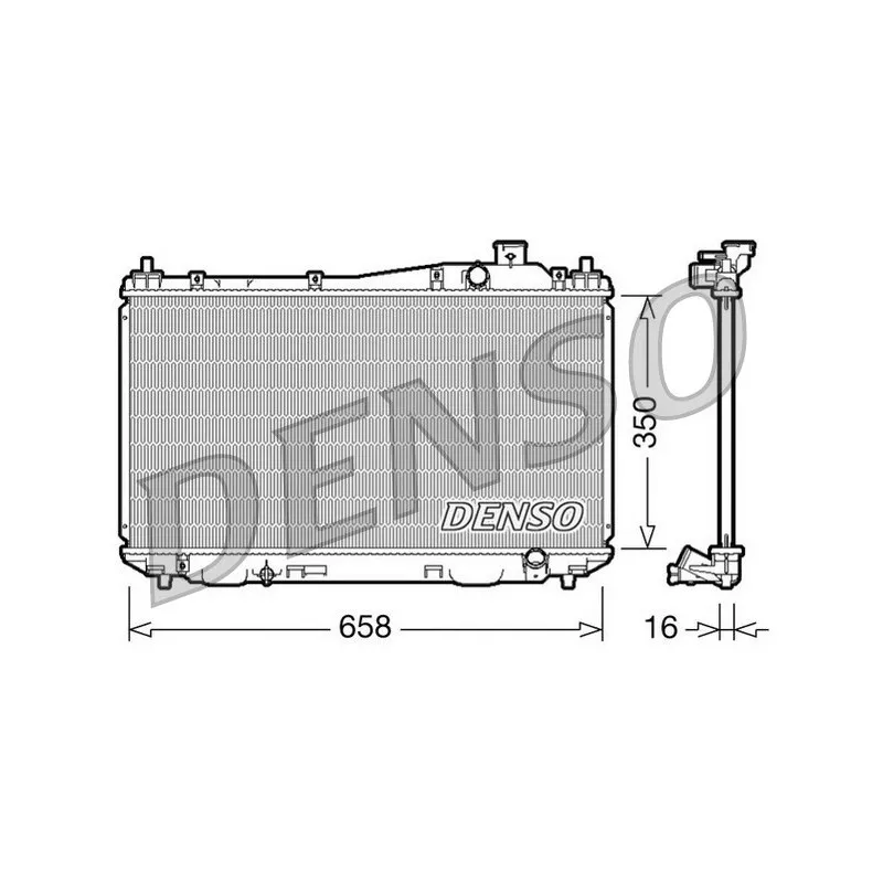 Radiateur, refroidissement du moteur DENSO DRM40009