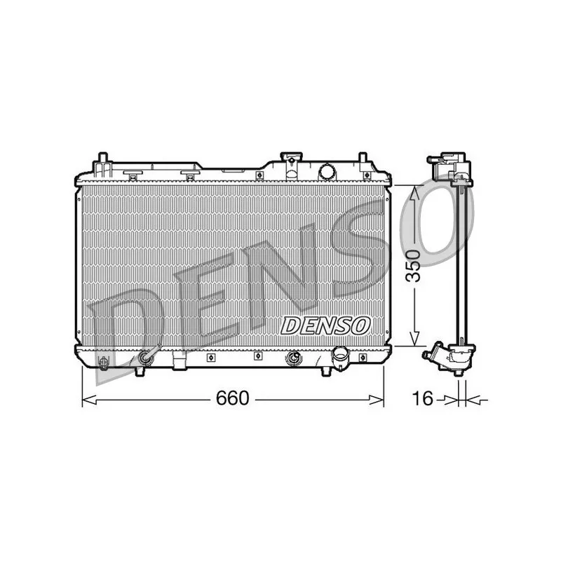 Radiateur, refroidissement du moteur DENSO DRM40010