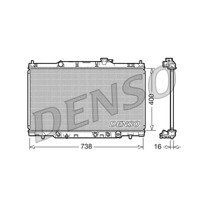 Radiateur, refroidissement du moteur DENSO DRM40012