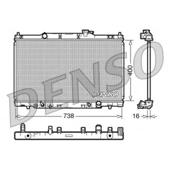 Radiateur, refroidissement du moteur DENSO DRM40013