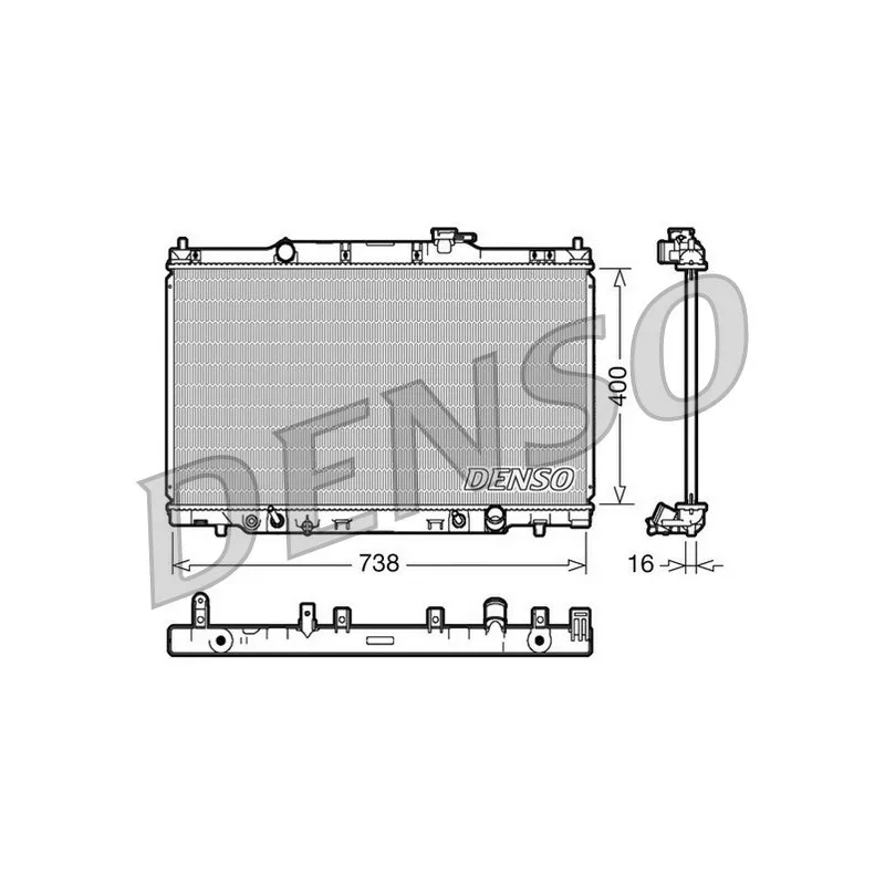 Radiateur, refroidissement du moteur DENSO DRM40013