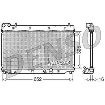 Radiateur, refroidissement du moteur DENSO DRM40014