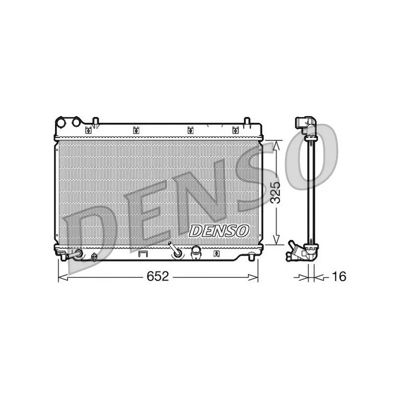 Radiateur, refroidissement du moteur DENSO DRM40014