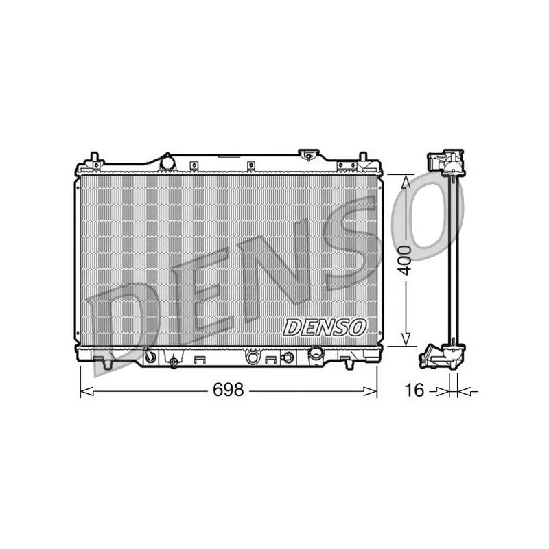 Radiateur, refroidissement du moteur DENSO DRM40016