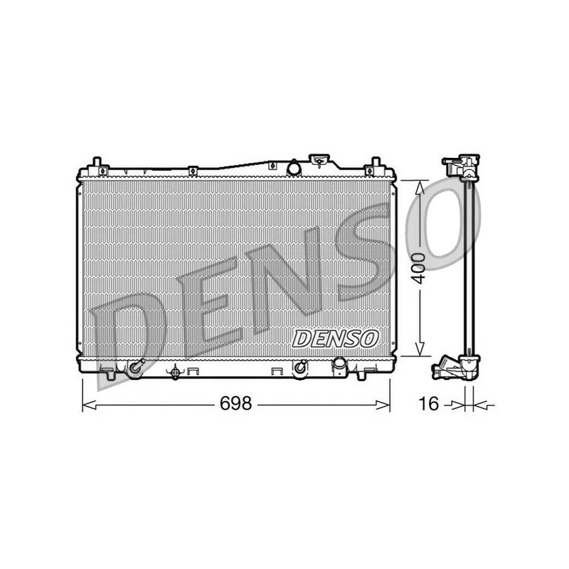 Radiateur, refroidissement du moteur DENSO DRM40017