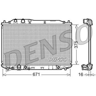 Radiateur, refroidissement du moteur DENSO DRM40018