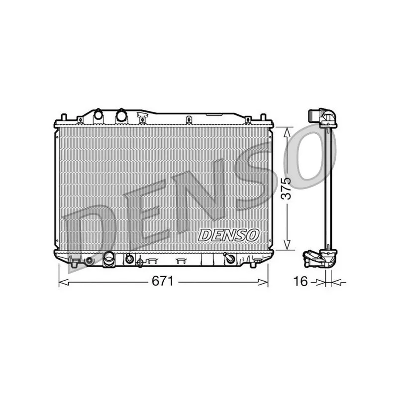 Radiateur, refroidissement du moteur DENSO DRM40018