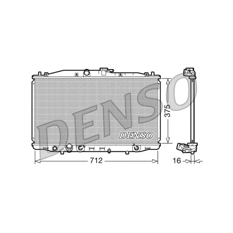 Radiateur, refroidissement du moteur DENSO DRM40022