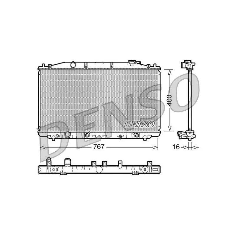 Radiateur, refroidissement du moteur DENSO DRM40025