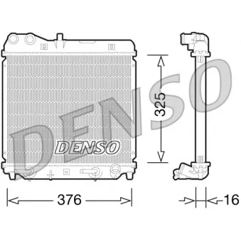 Radiateur, refroidissement du moteur DENSO DRM40026