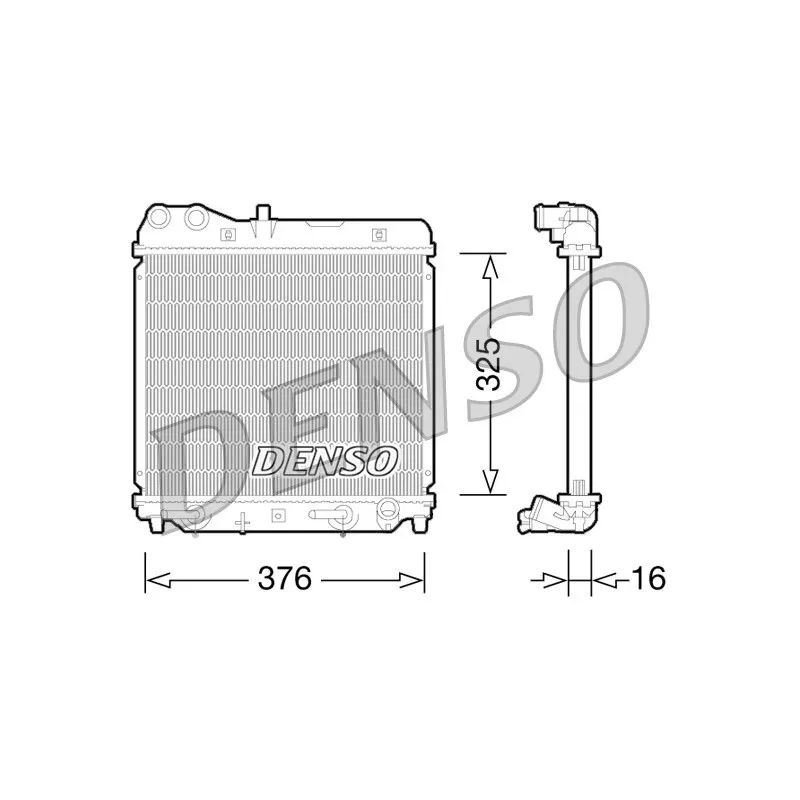 Radiateur, refroidissement du moteur DENSO DRM40026