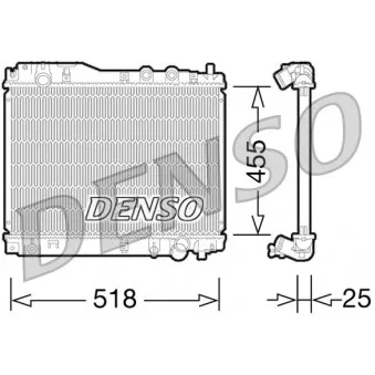Radiateur, refroidissement du moteur DENSO DRM40027