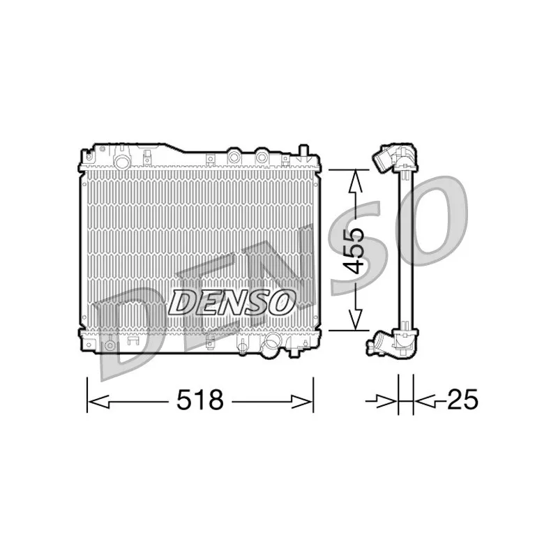 Radiateur, refroidissement du moteur DENSO DRM40027