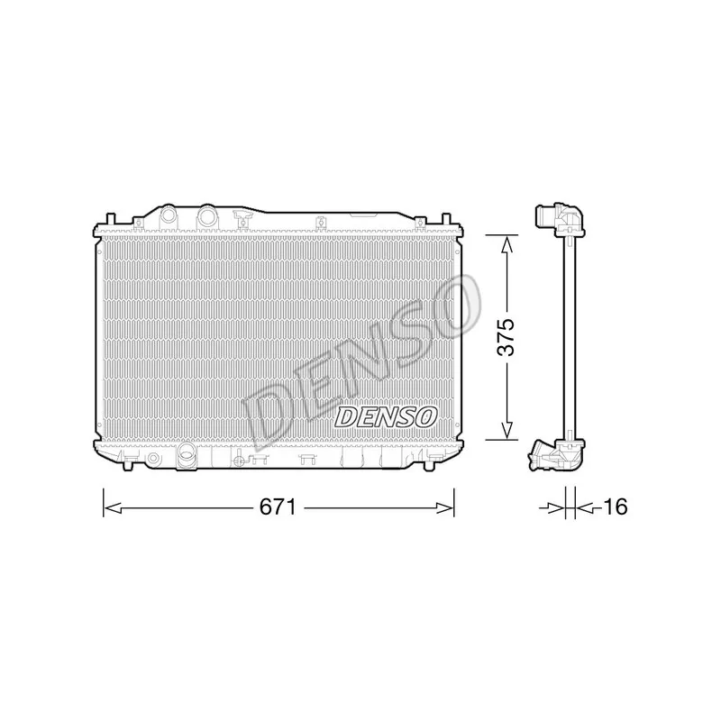 Radiateur, refroidissement du moteur DENSO DRM40028