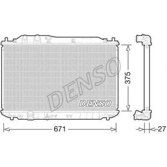 Radiateur, refroidissement du moteur DENSO DRM40029