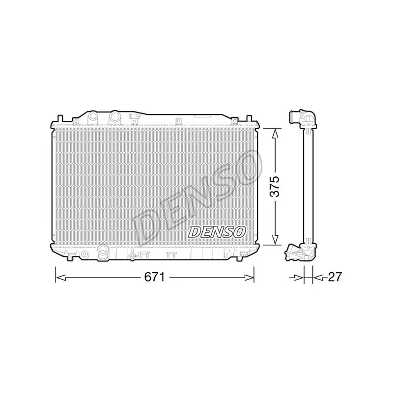 Radiateur, refroidissement du moteur DENSO DRM40029