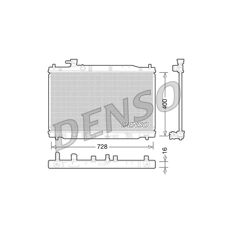 Radiateur, refroidissement du moteur DENSO DRM40030