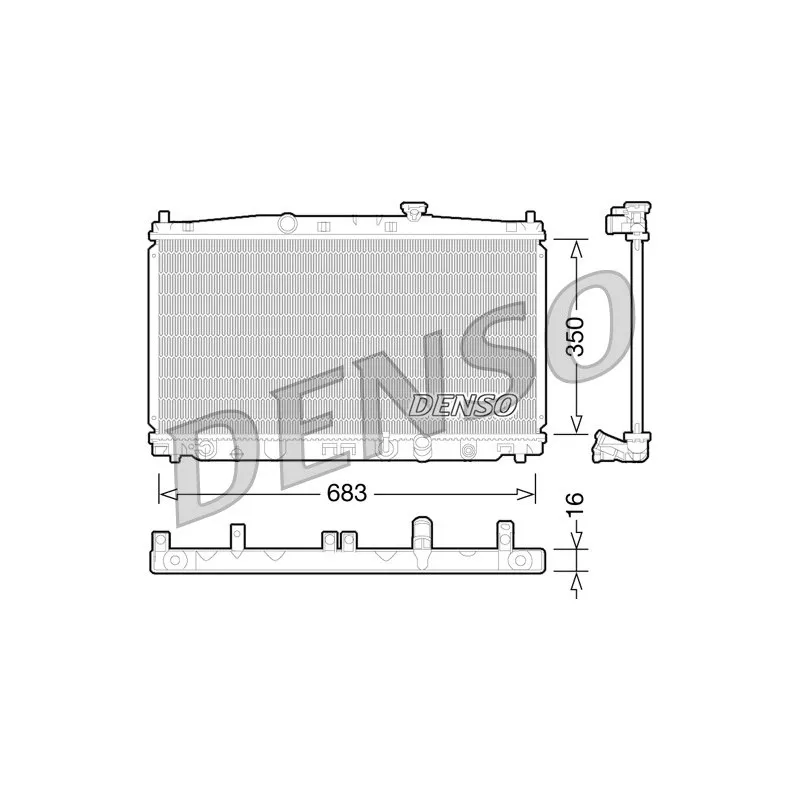 Radiateur, refroidissement du moteur DENSO DRM40032